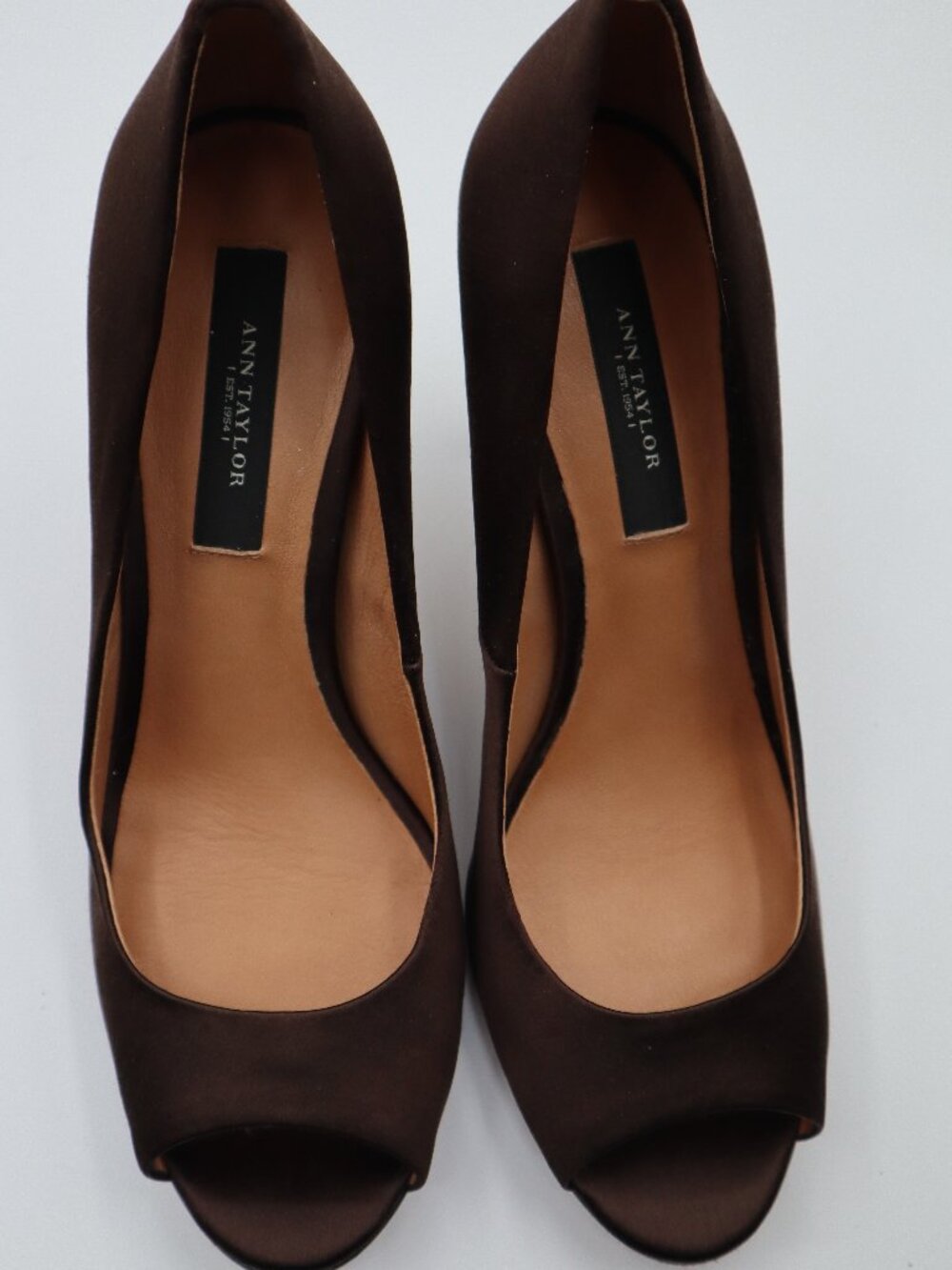Ann Taylor Espresso Peep toe Heels